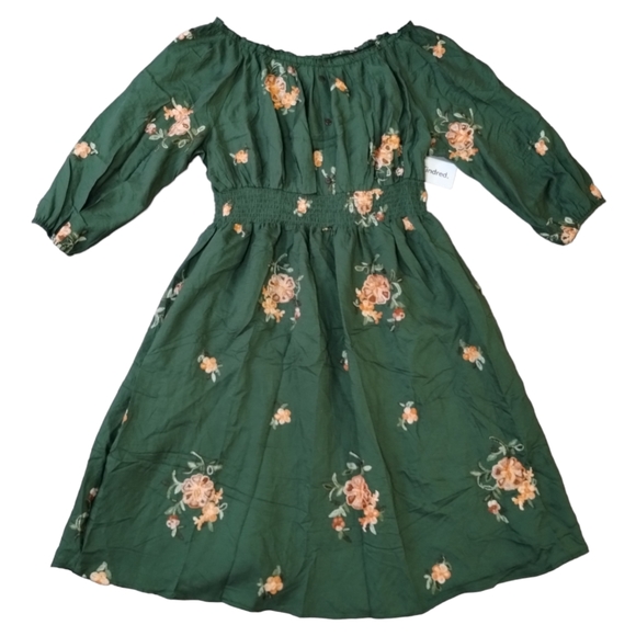 Anthropologie Kindred Embroidered Long Sleeve Off Shoulder Dress - Picture 13 of 16